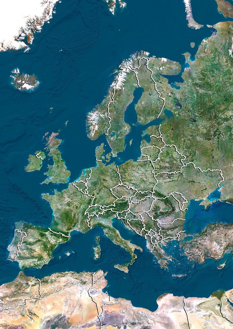 Europe,satellite image