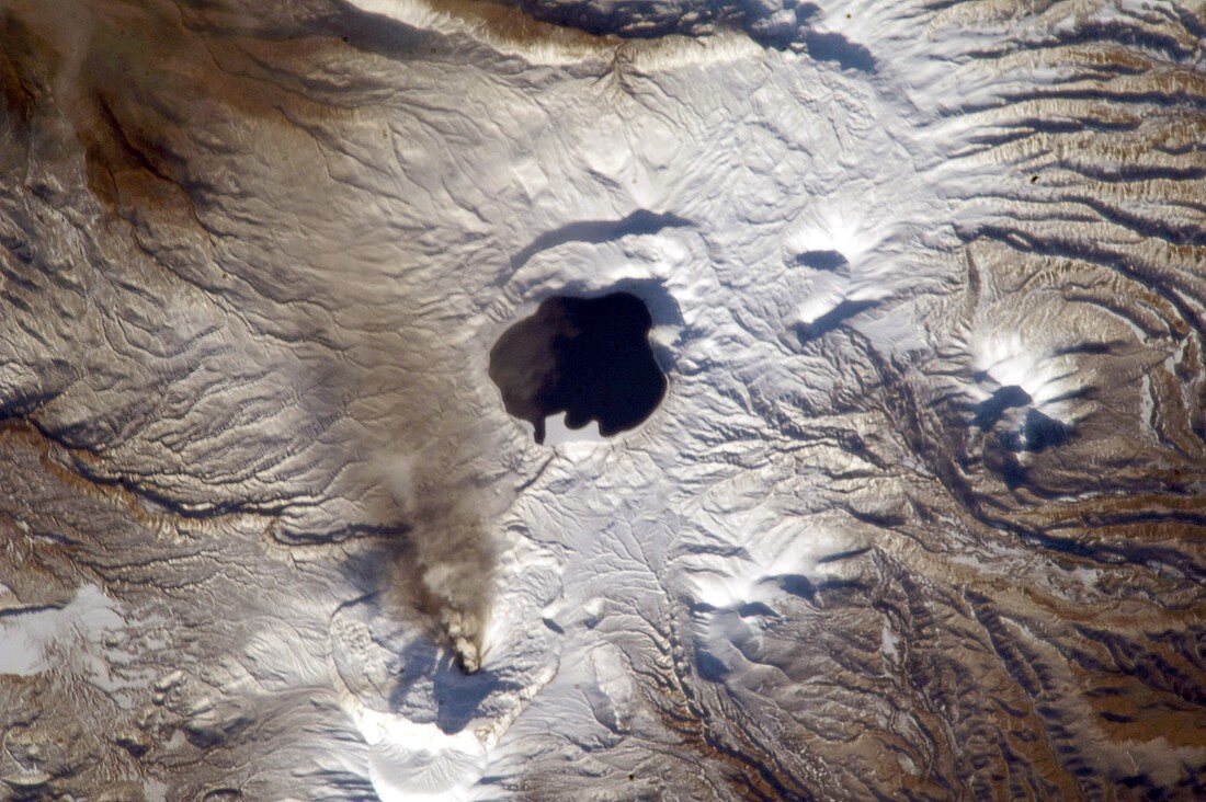 Karymsky volcano,ISS image