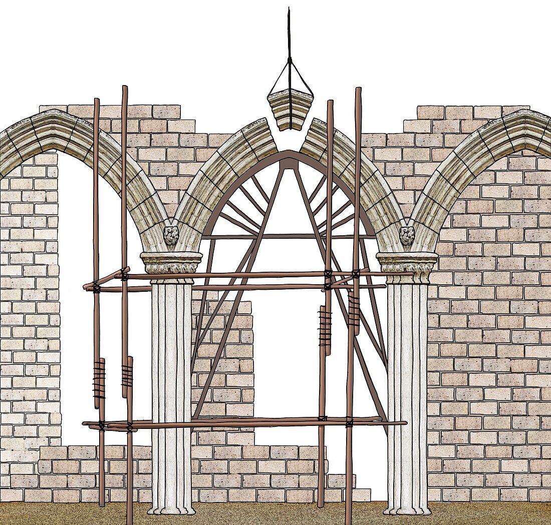 Cathedral arch keystone,artwork