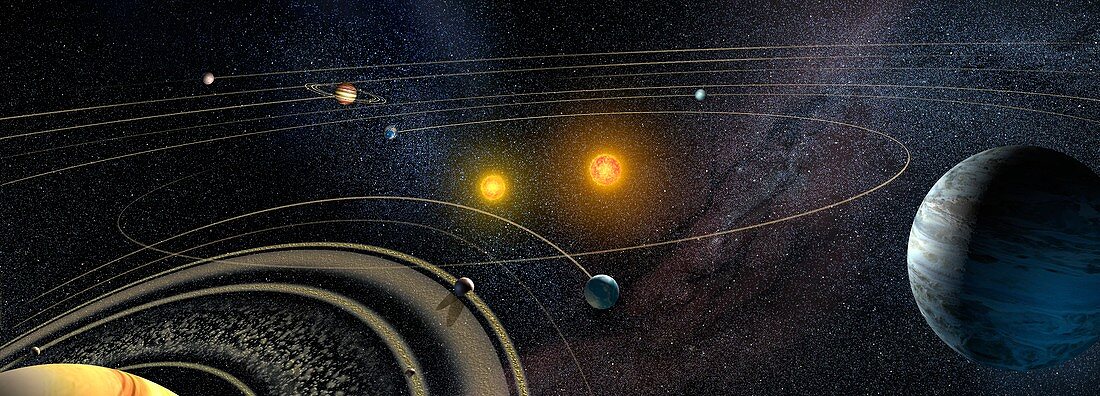 Alien solar system,artwork