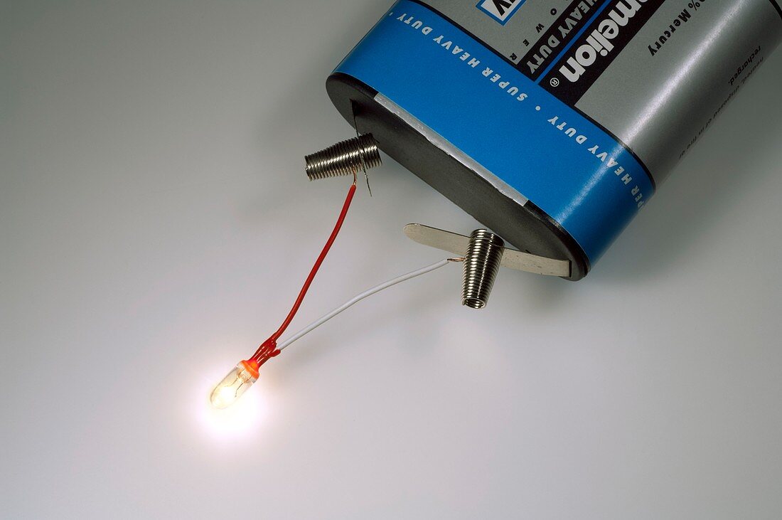 Miniature light bulb and battery