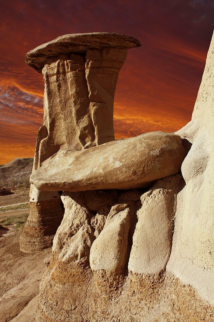 Hoodoo rock formation