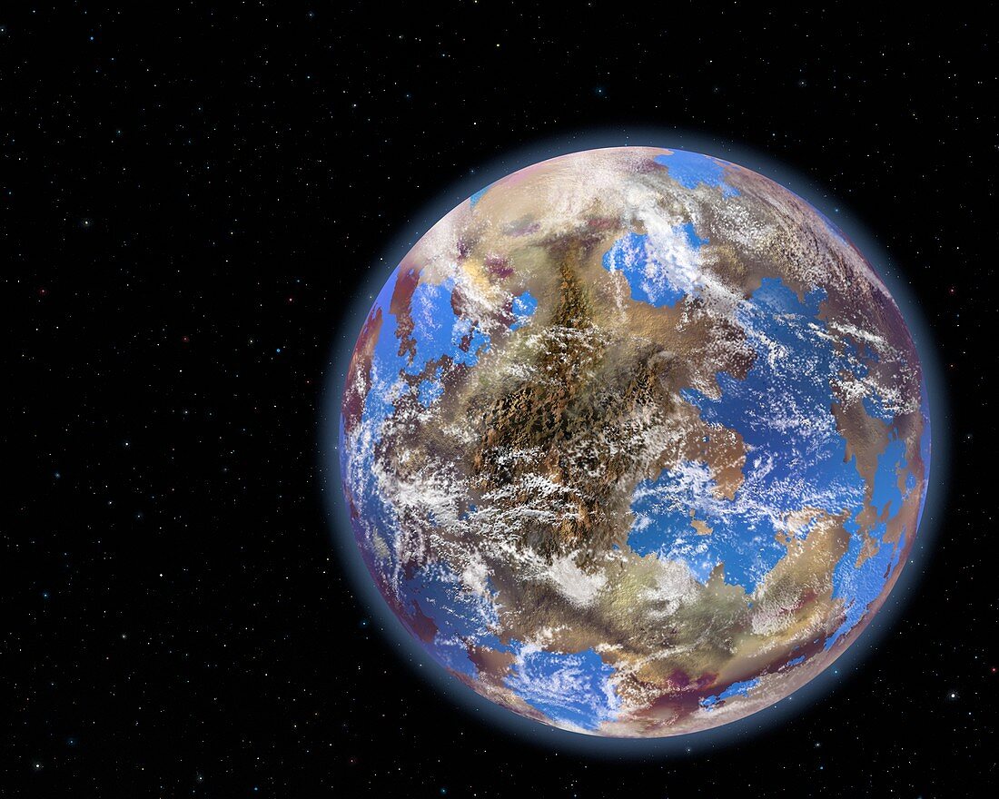 Earth-like extrasolar planet,artwork
