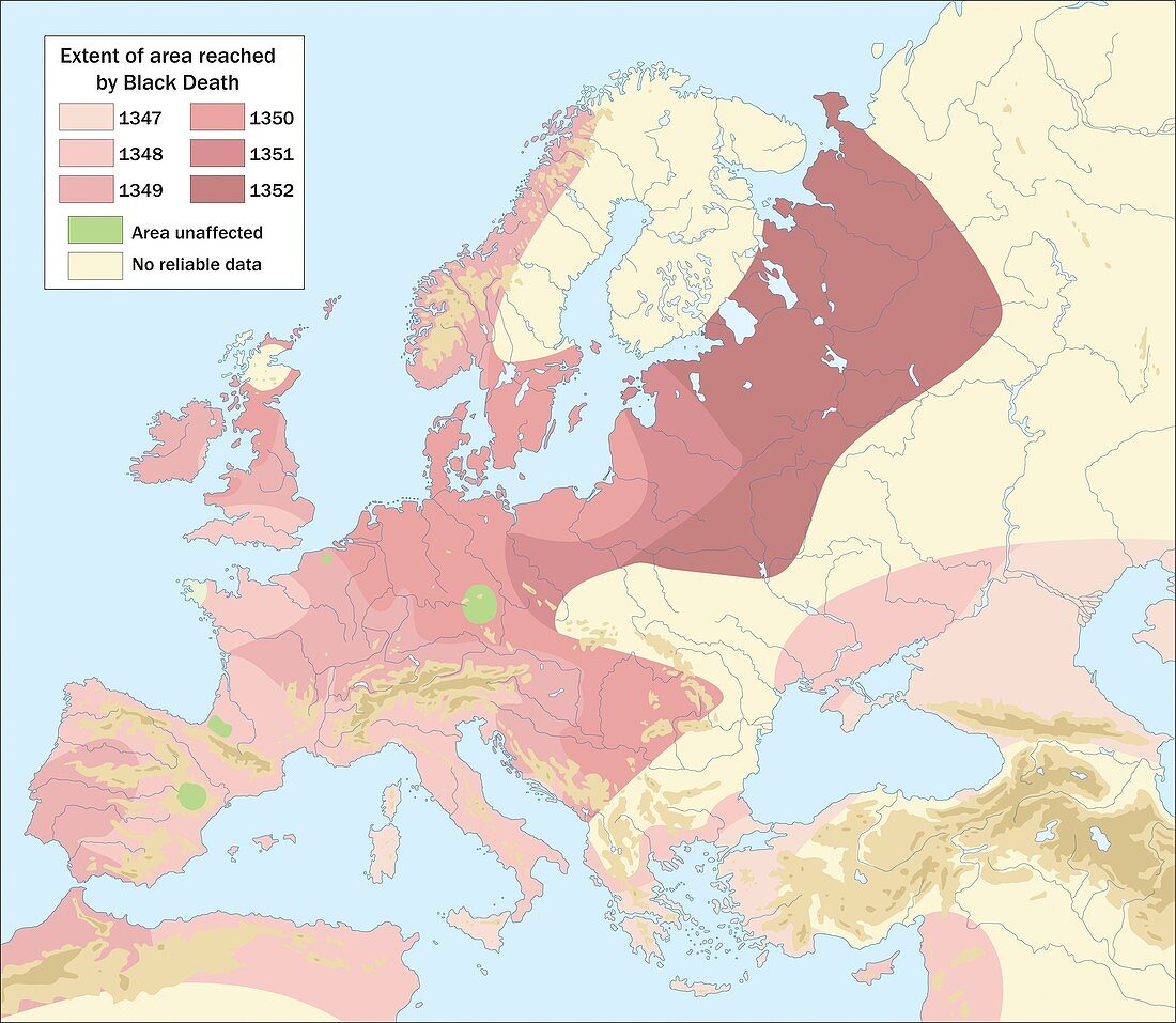 Black Death in Europe,14th century