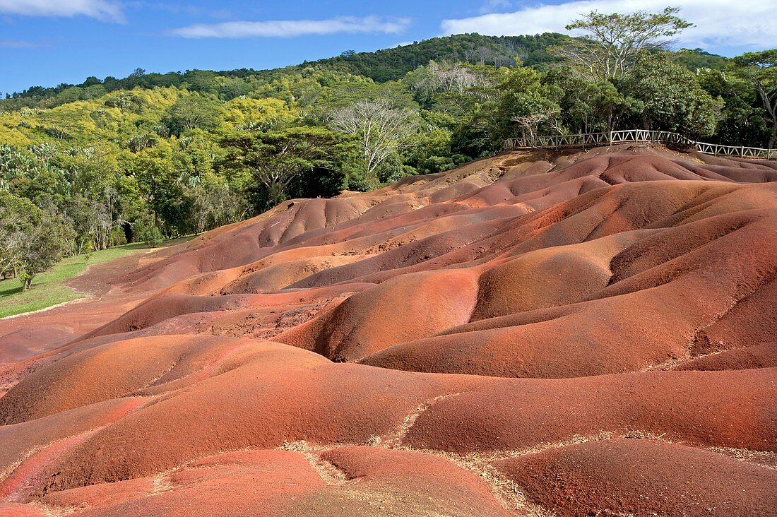 Chamarel coloured earths,Mauritius