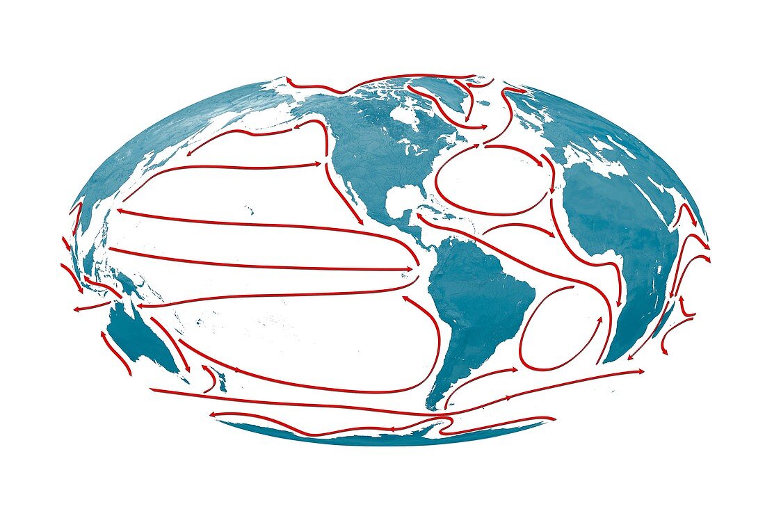 Global ocean currents,artwork