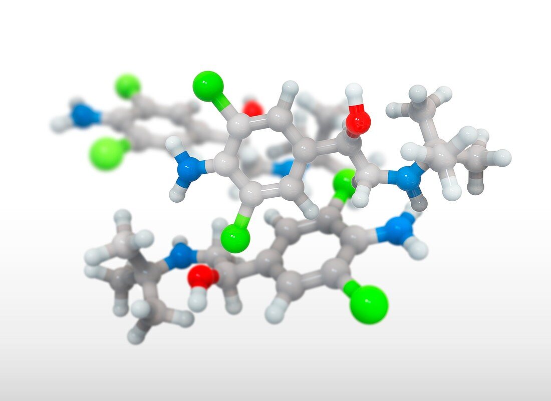 Clenbuterol drug,molecular models