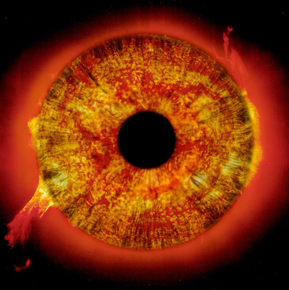 Burning eye,composite image