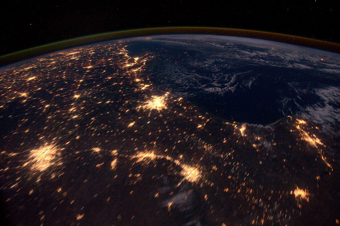 Texas at night,ISS image