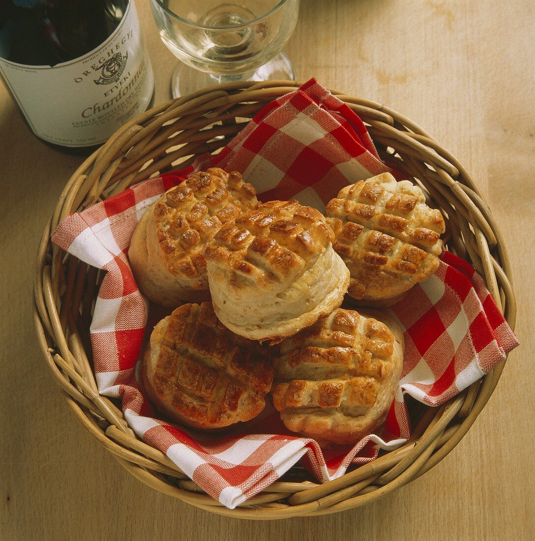 A Basket of Hungarian Flaky Pastry