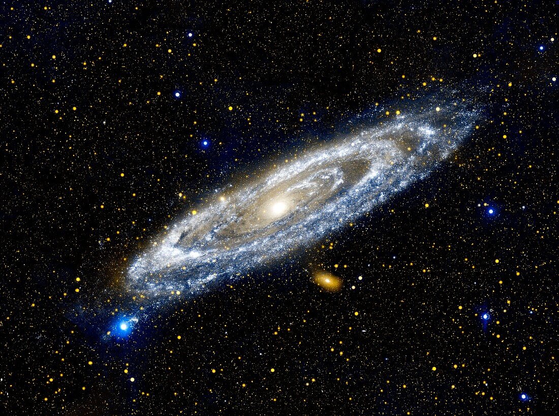 Andromeda galaxy,ultraviolet image