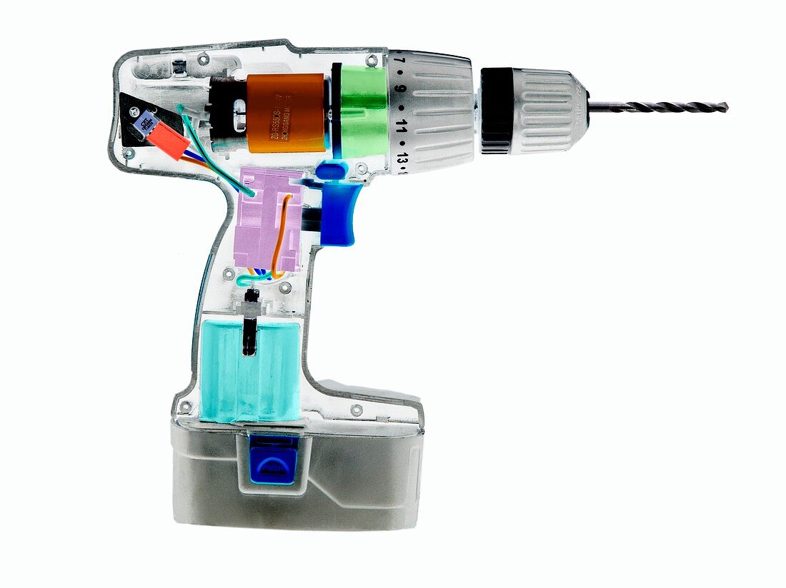 Cordless power drill components