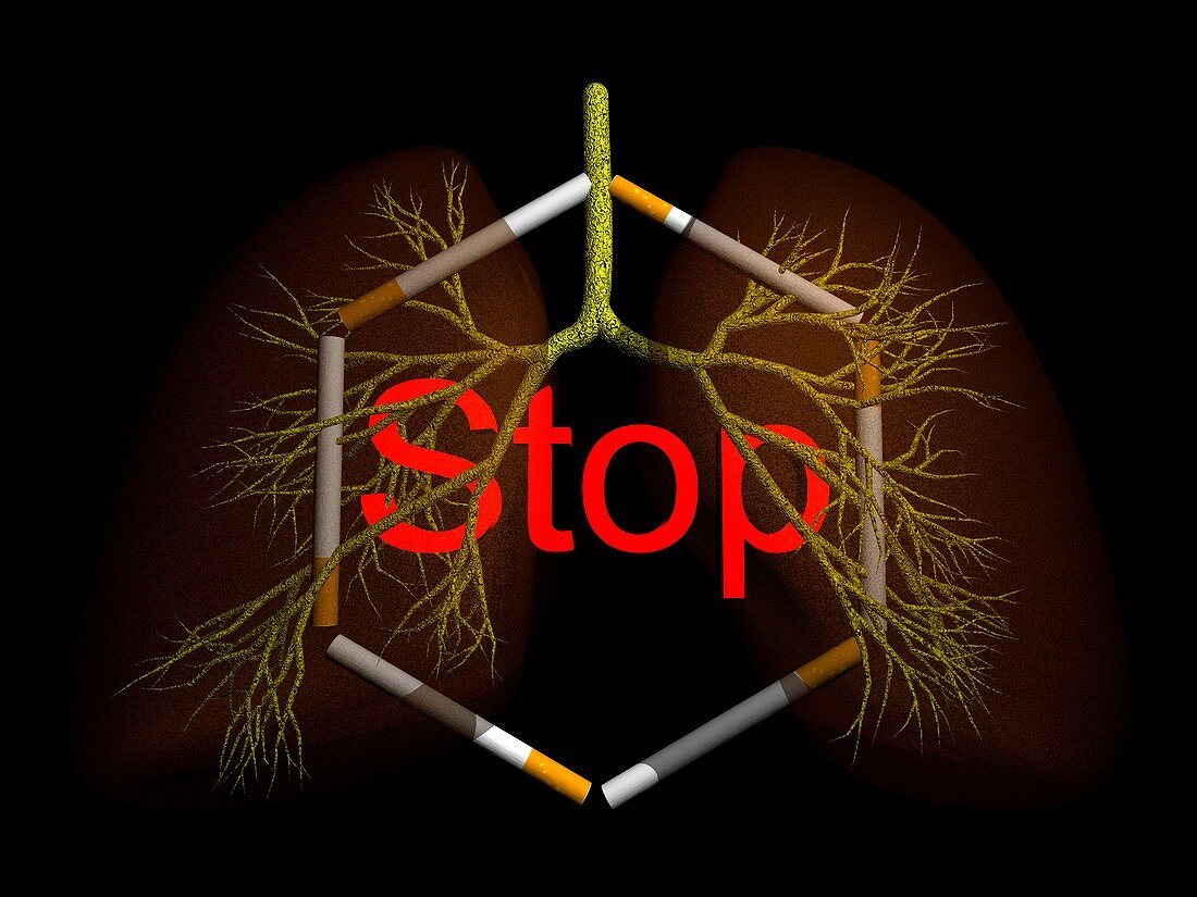 Stop smoking,conceptual artwork