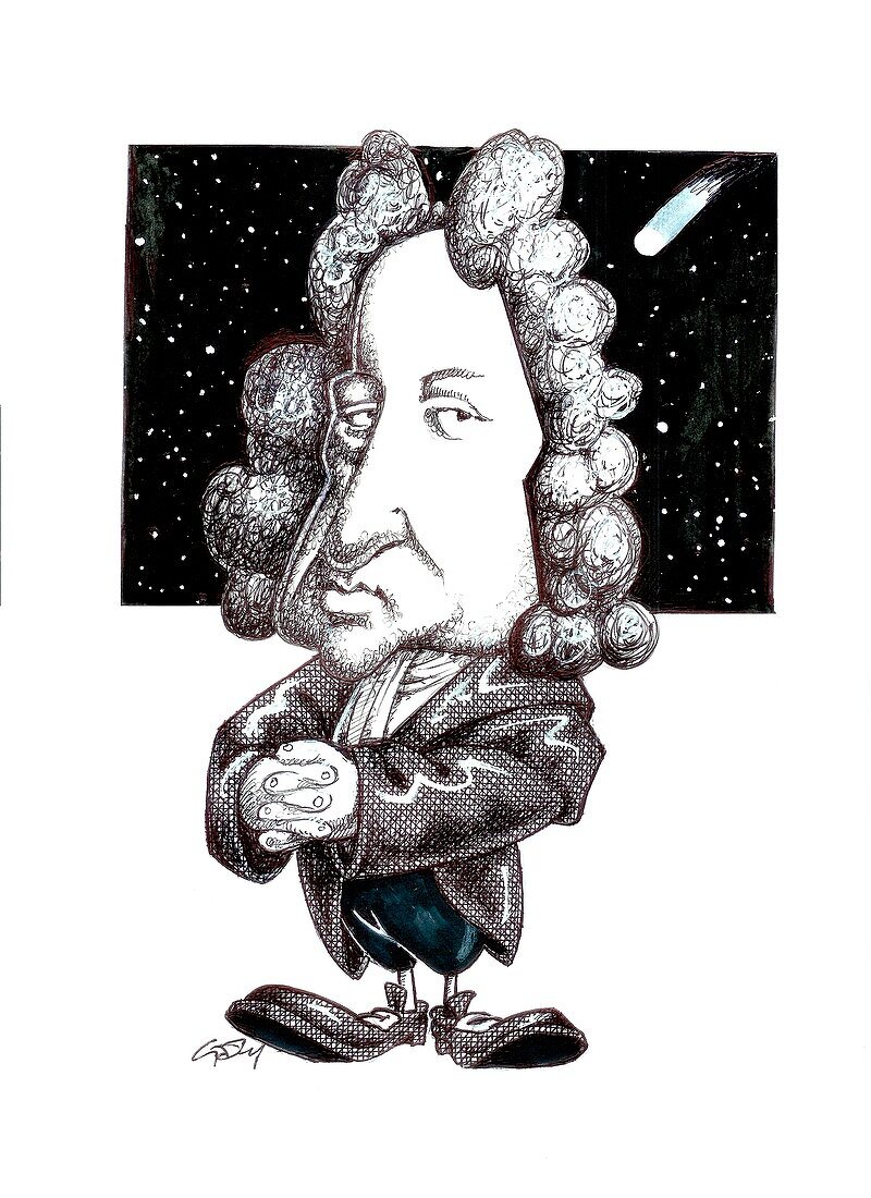 Edmond Halley,caricature