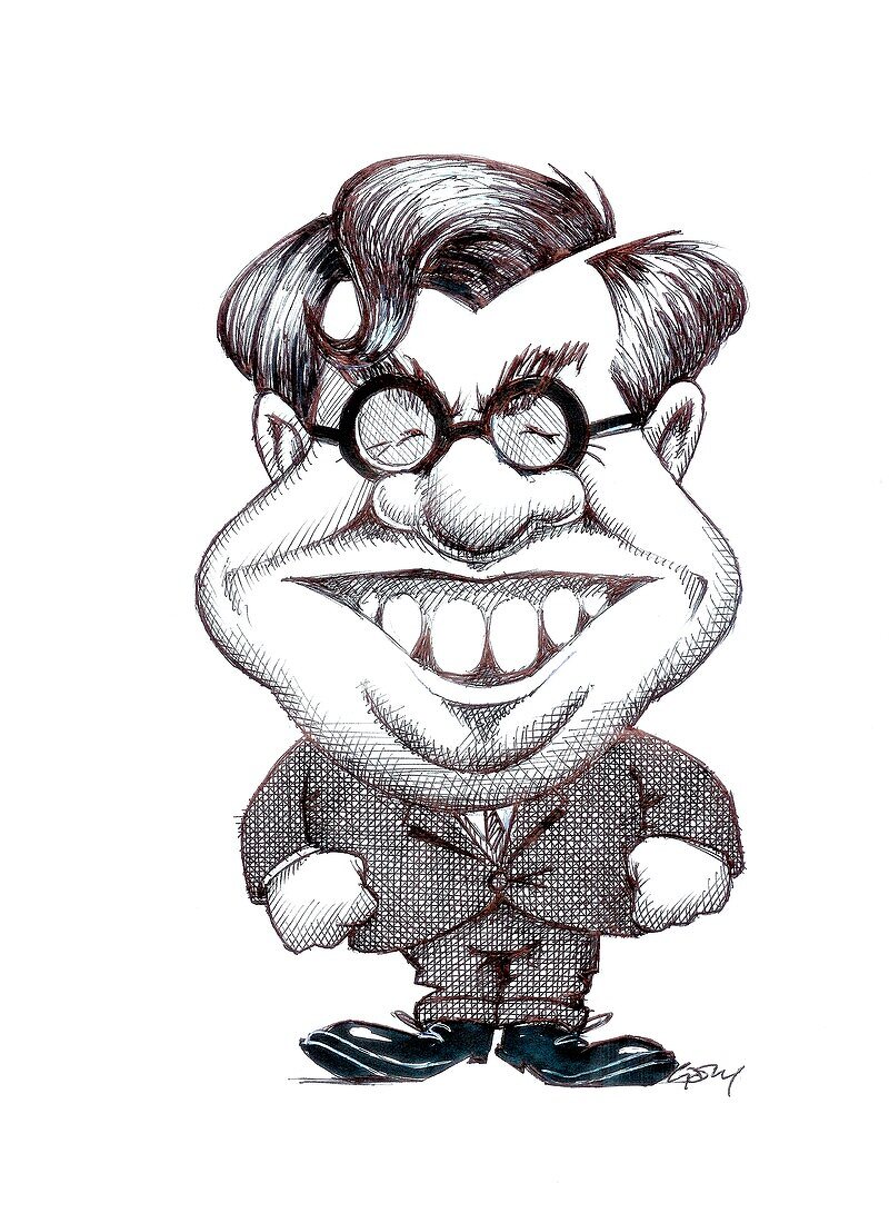 Fred Hoyle,caricature