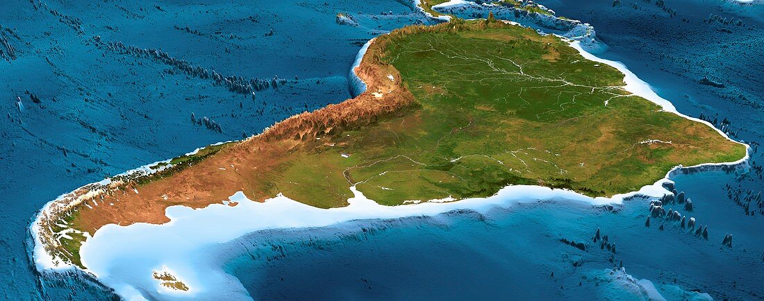 South America,3D artwork