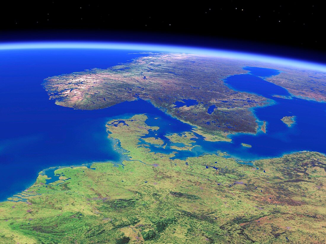 Scandinavia,satellite artwork