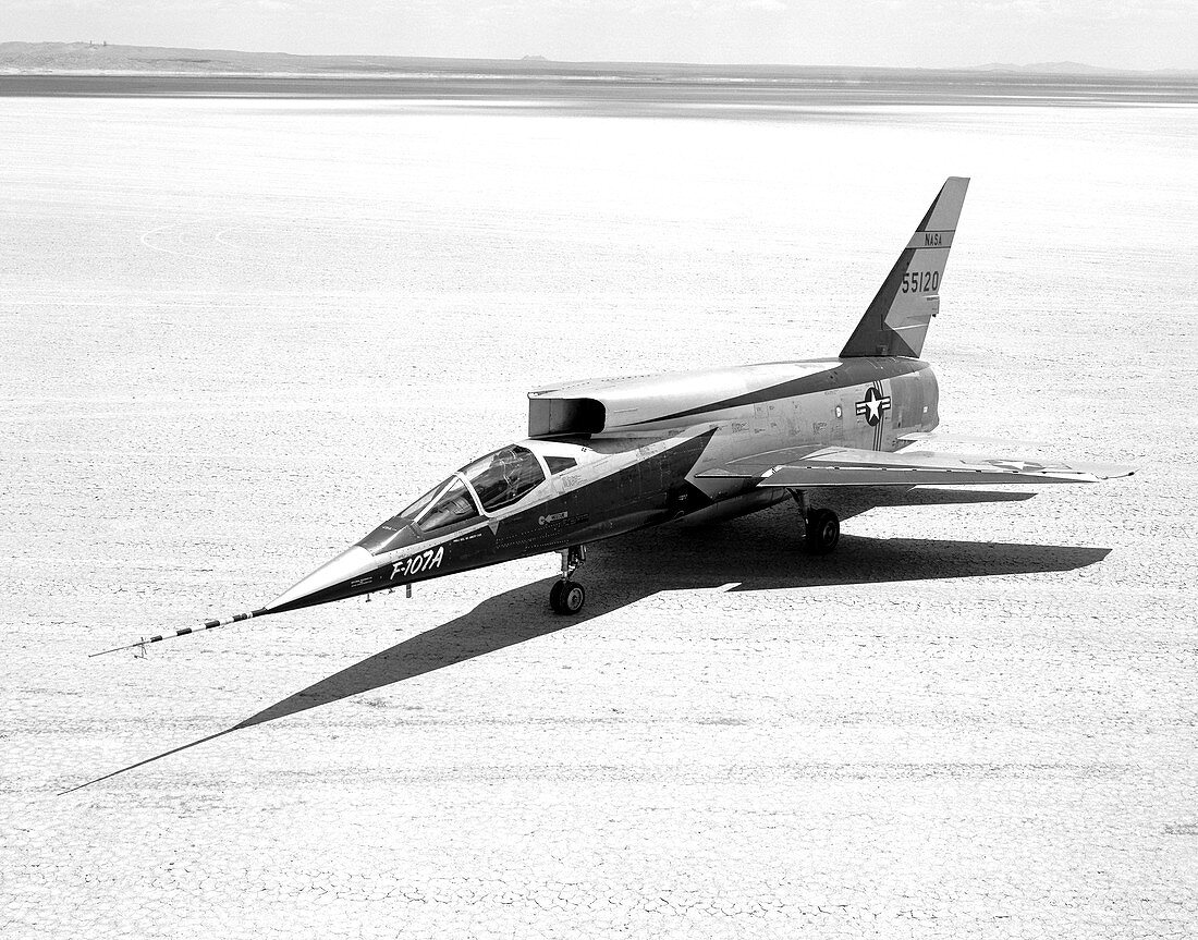 F-107A airplane,NASA testing,1959