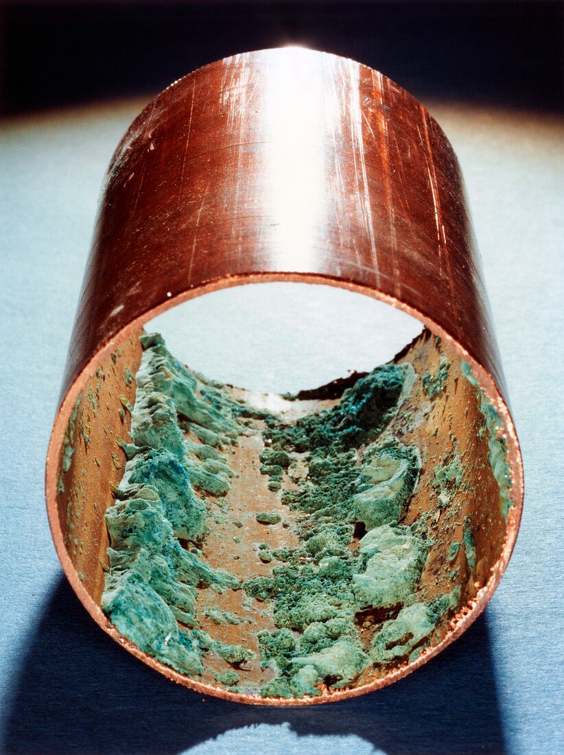 Copper pipe deposits