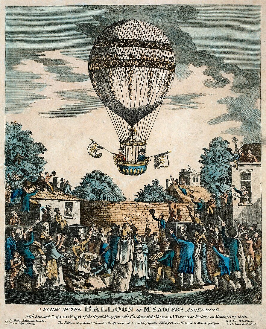 Sadler's royal balloon flight,1811