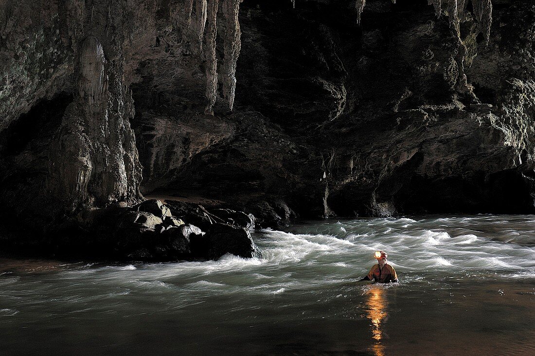 Cave exploration,Brazil
