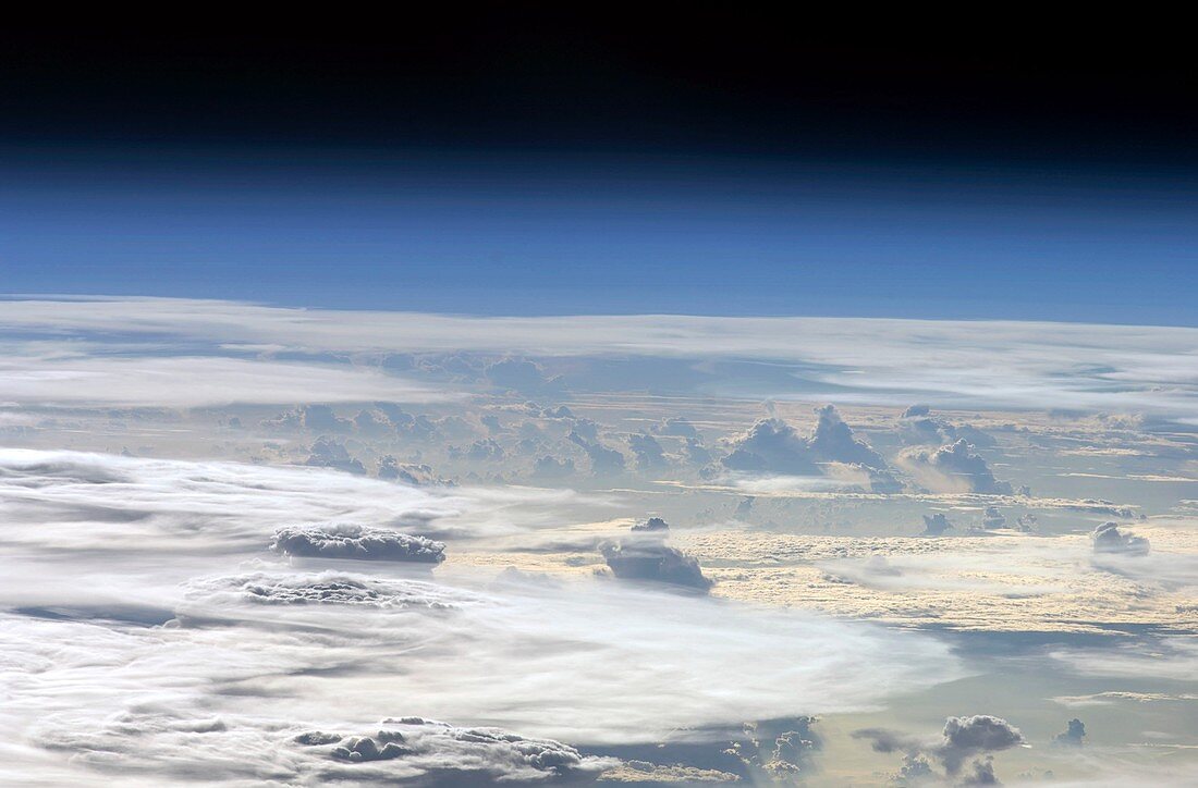 Cloud layers,ISS image