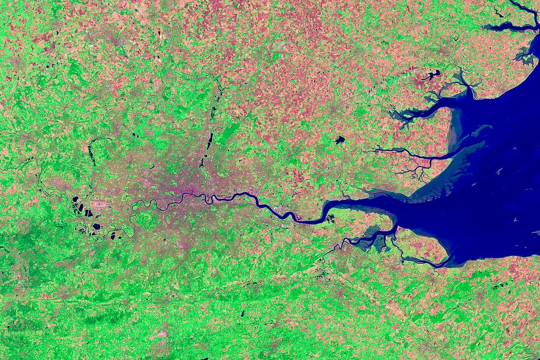 London,infrared satellite image