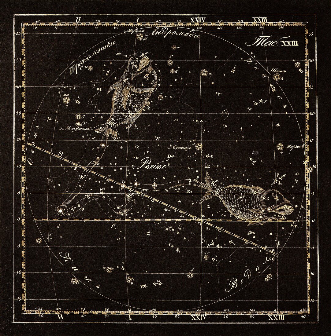 Pisces constellation,1829