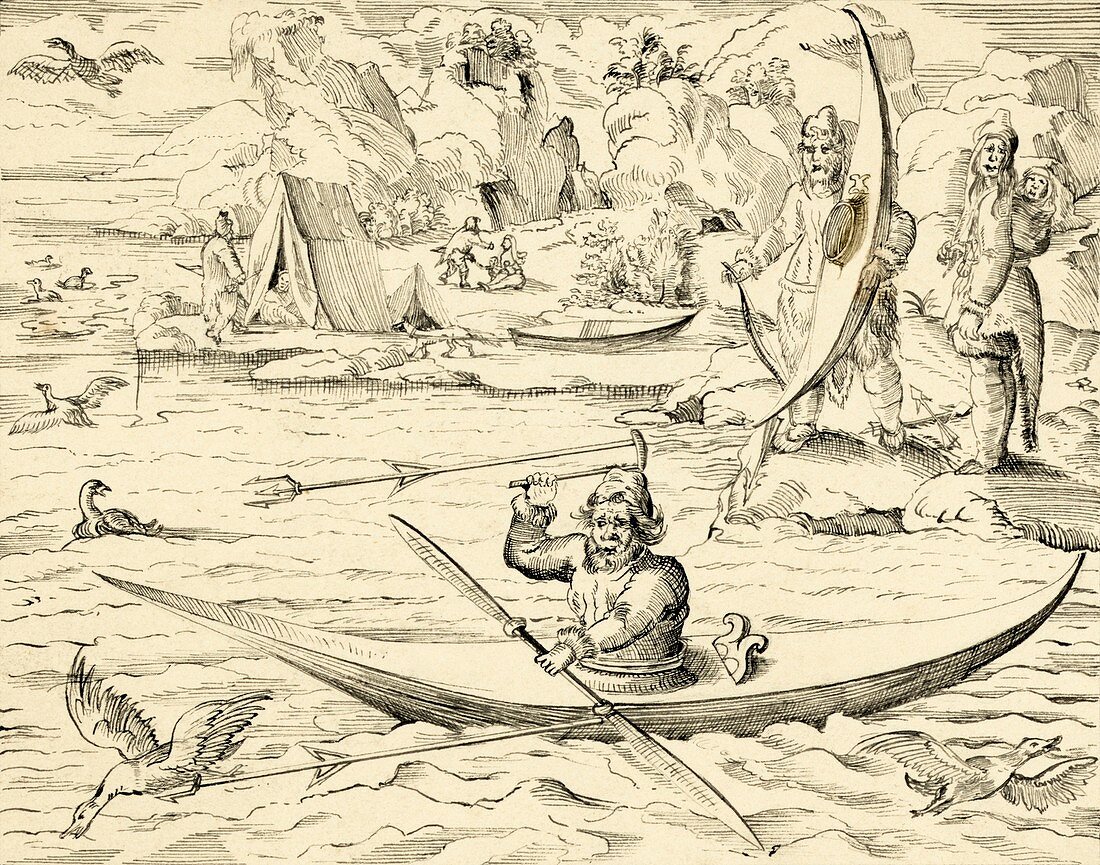 Greenland hunters,16th century