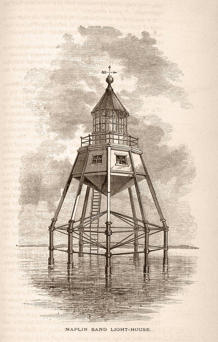 Maplin Sands lighthouse,1875