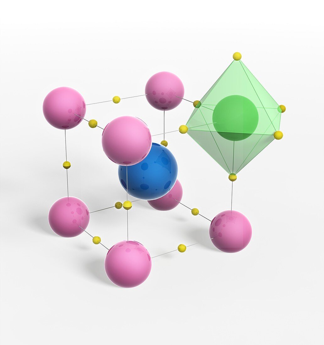 Perovskite mineral,molecular model