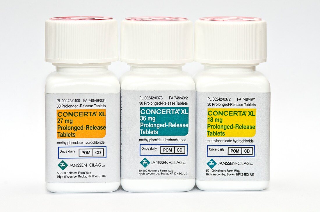 Bottles of Concerta XL drug