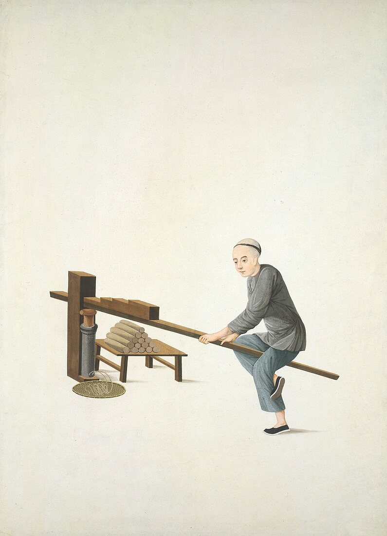 Making incense,19th-century China