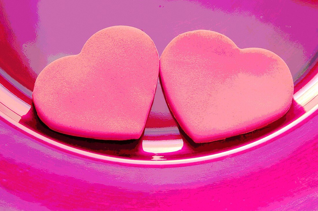 Heart-shaped sweets