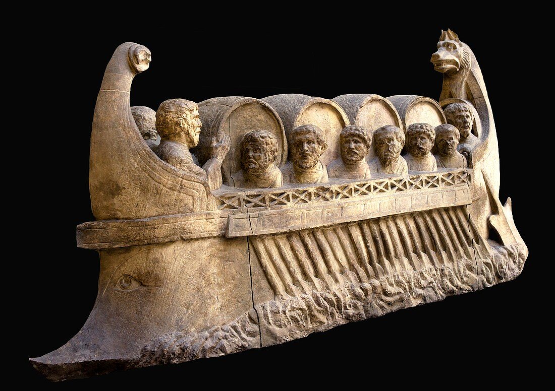 Roman wine ship on the river Mosel