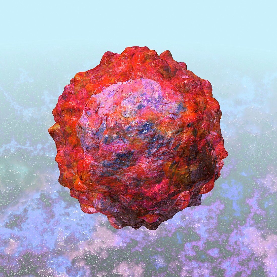 Polio virus particle,artwork