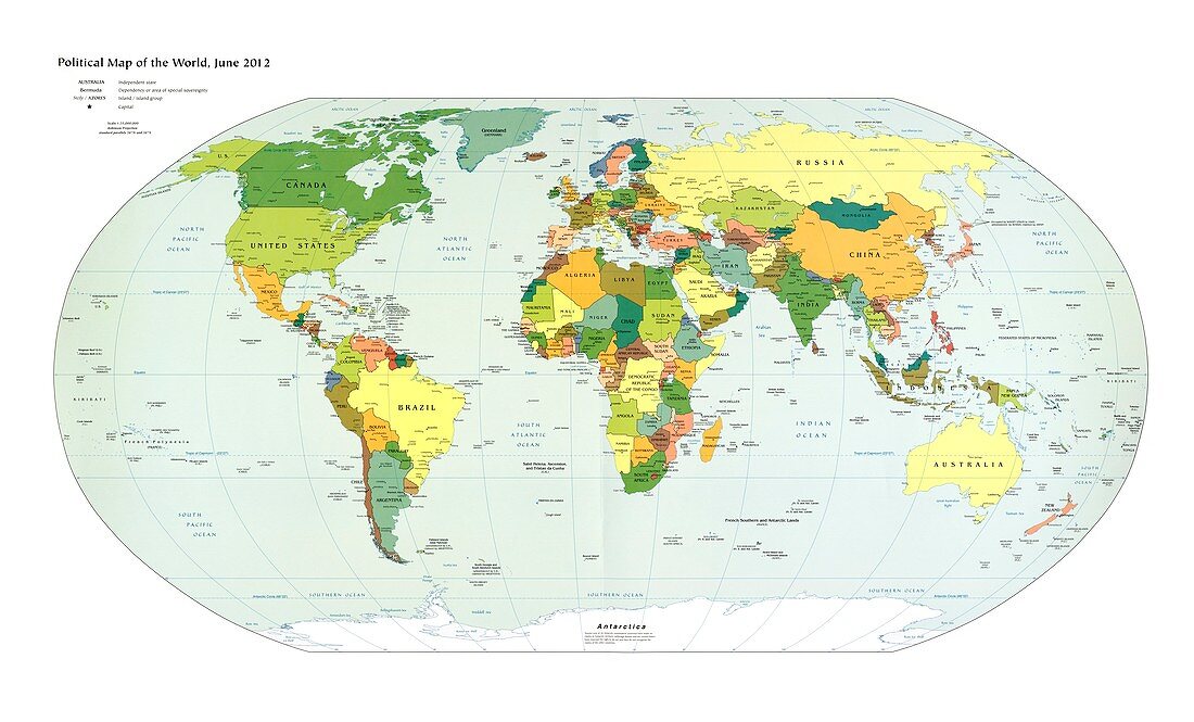 Political map of the world,2012