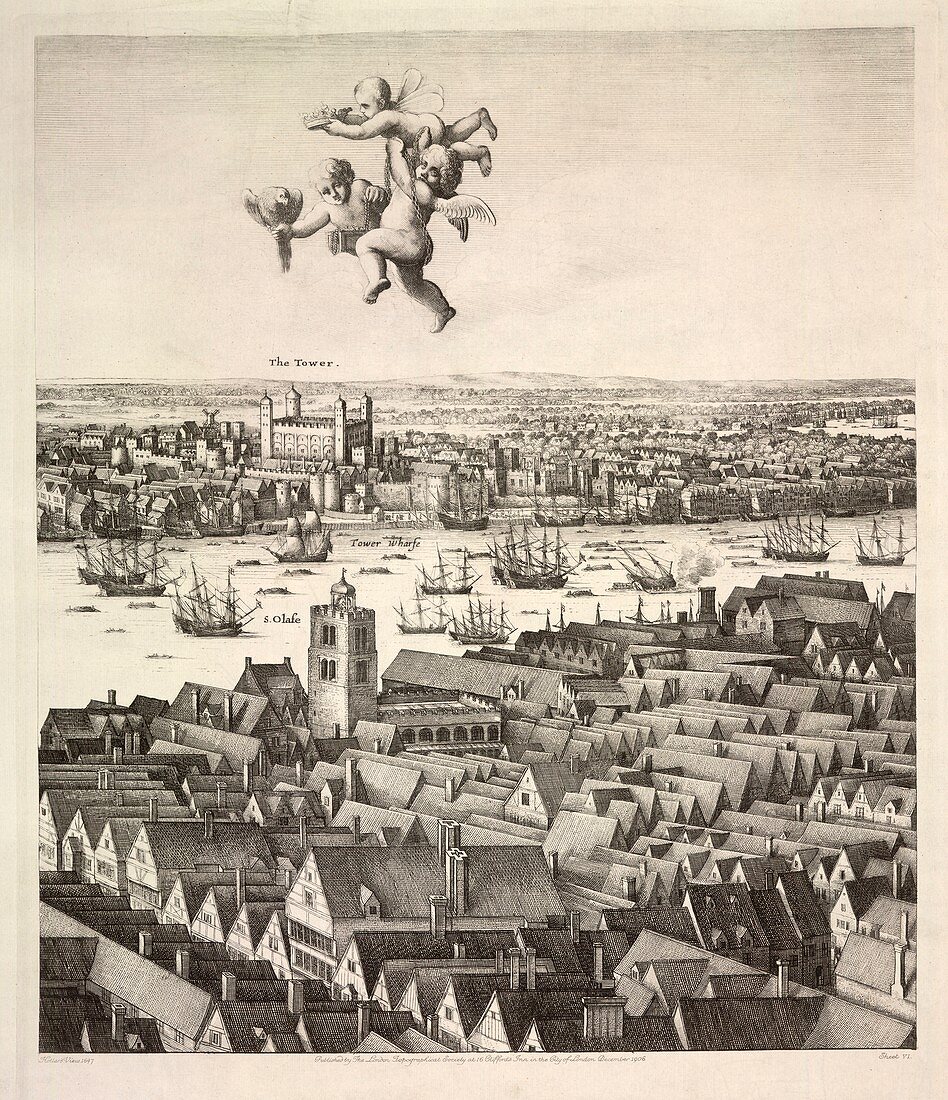 Hollar's panorama of London,1647