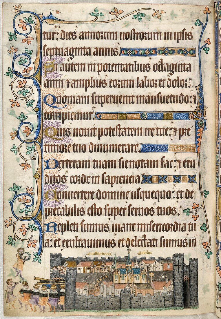 Constantinople,Luttrell Psalter folio