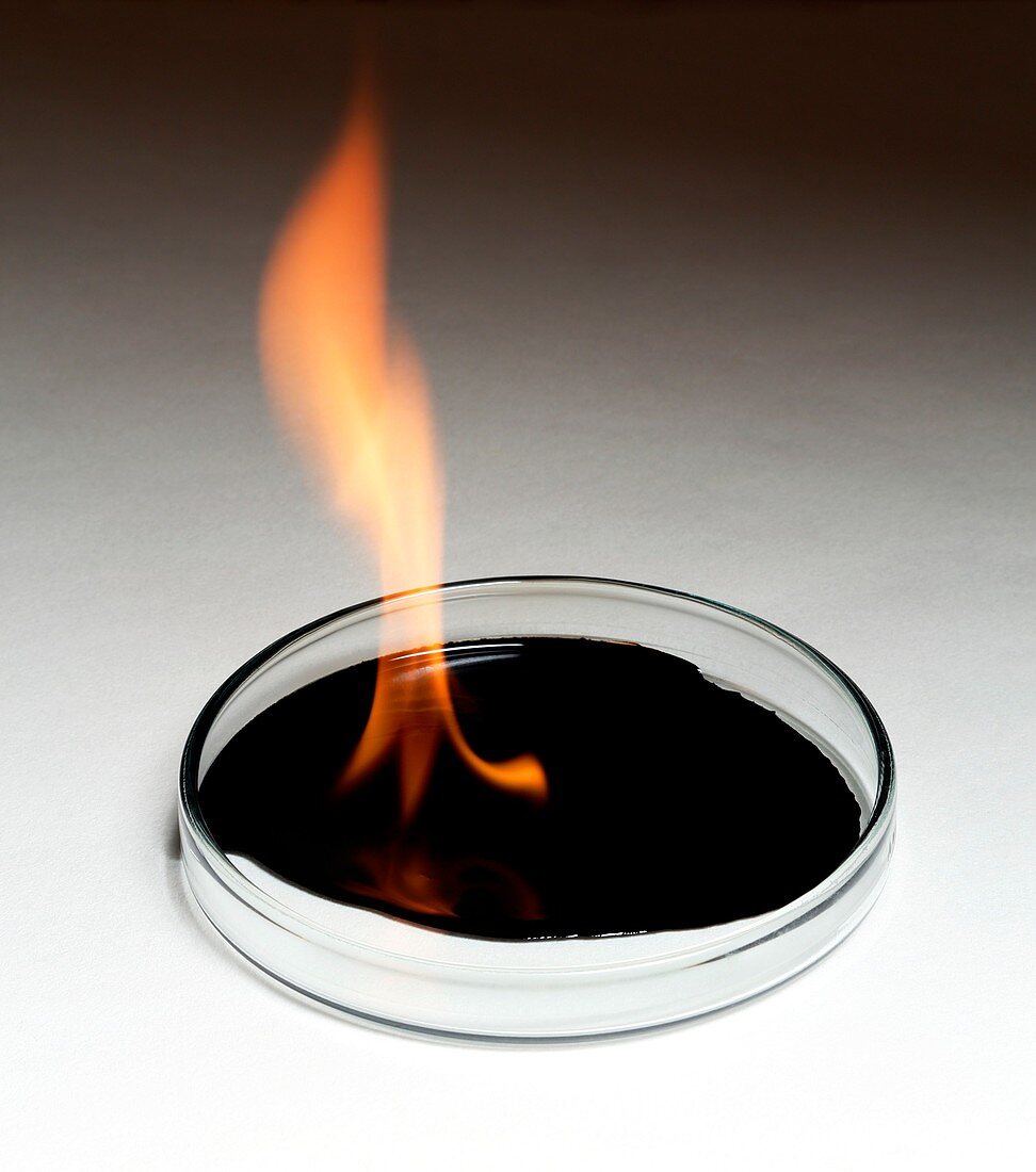 Crude oil burning
