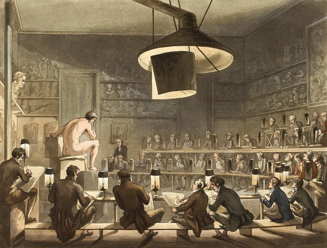 Life drawing class,1808