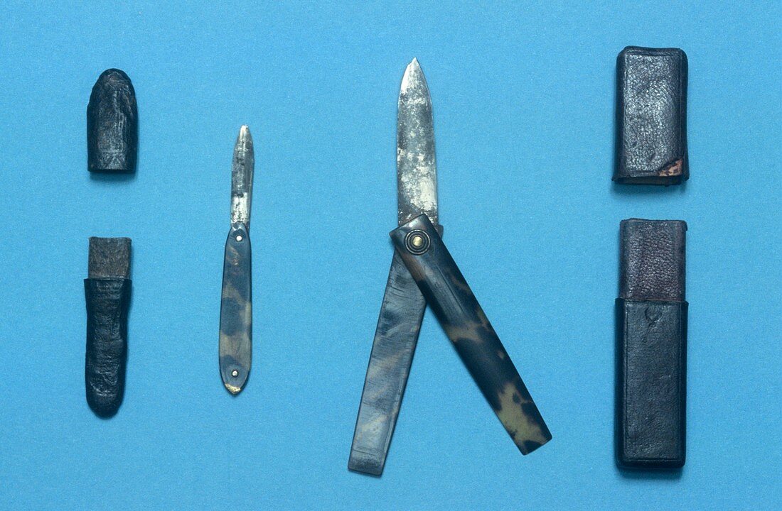 Lancets with cases,circa 1790 -1830