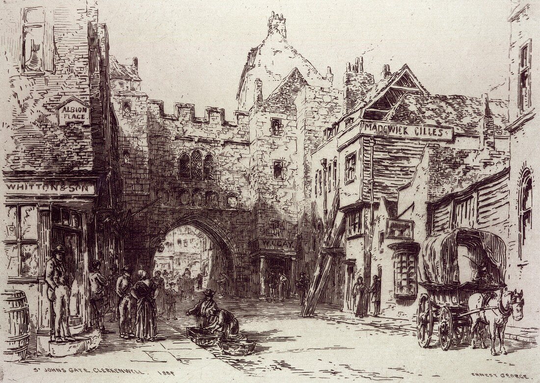 St John's gate,London,19th century