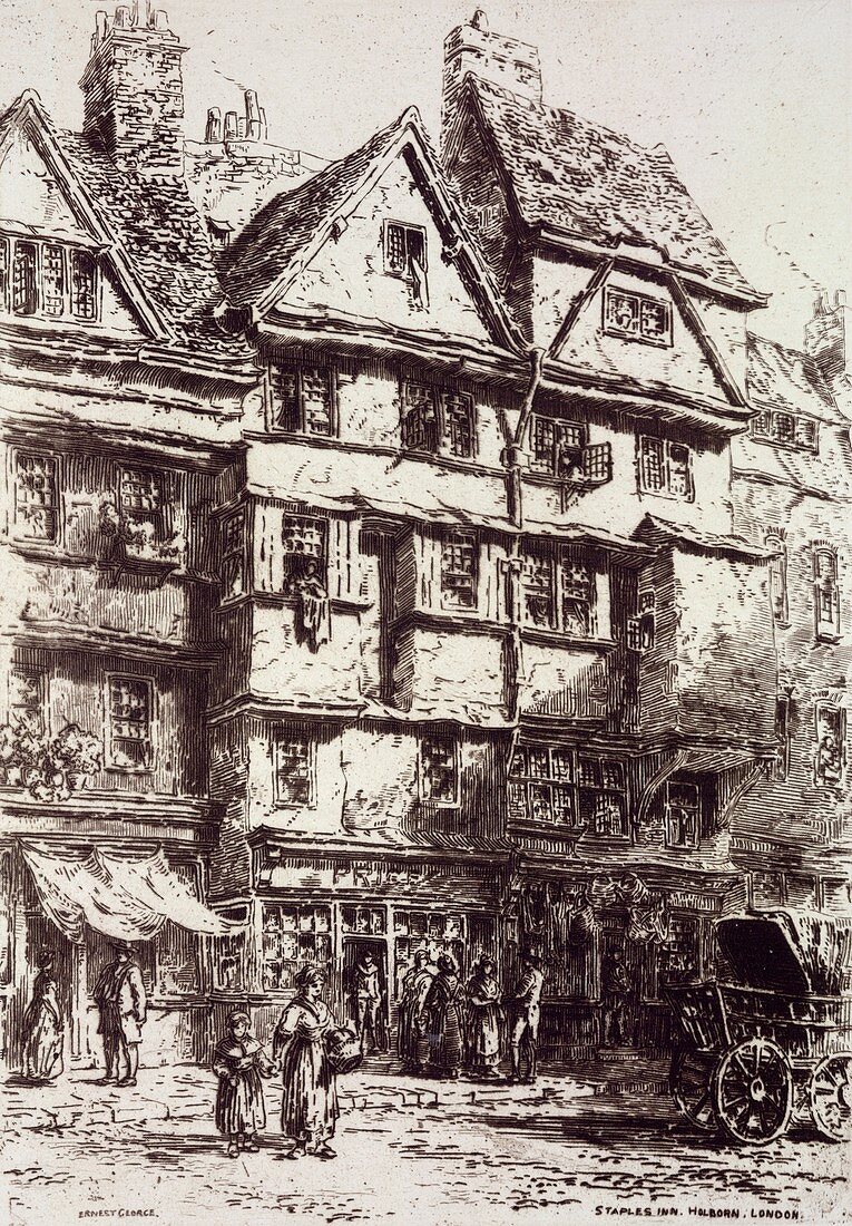 Staples Inn,London,19th century