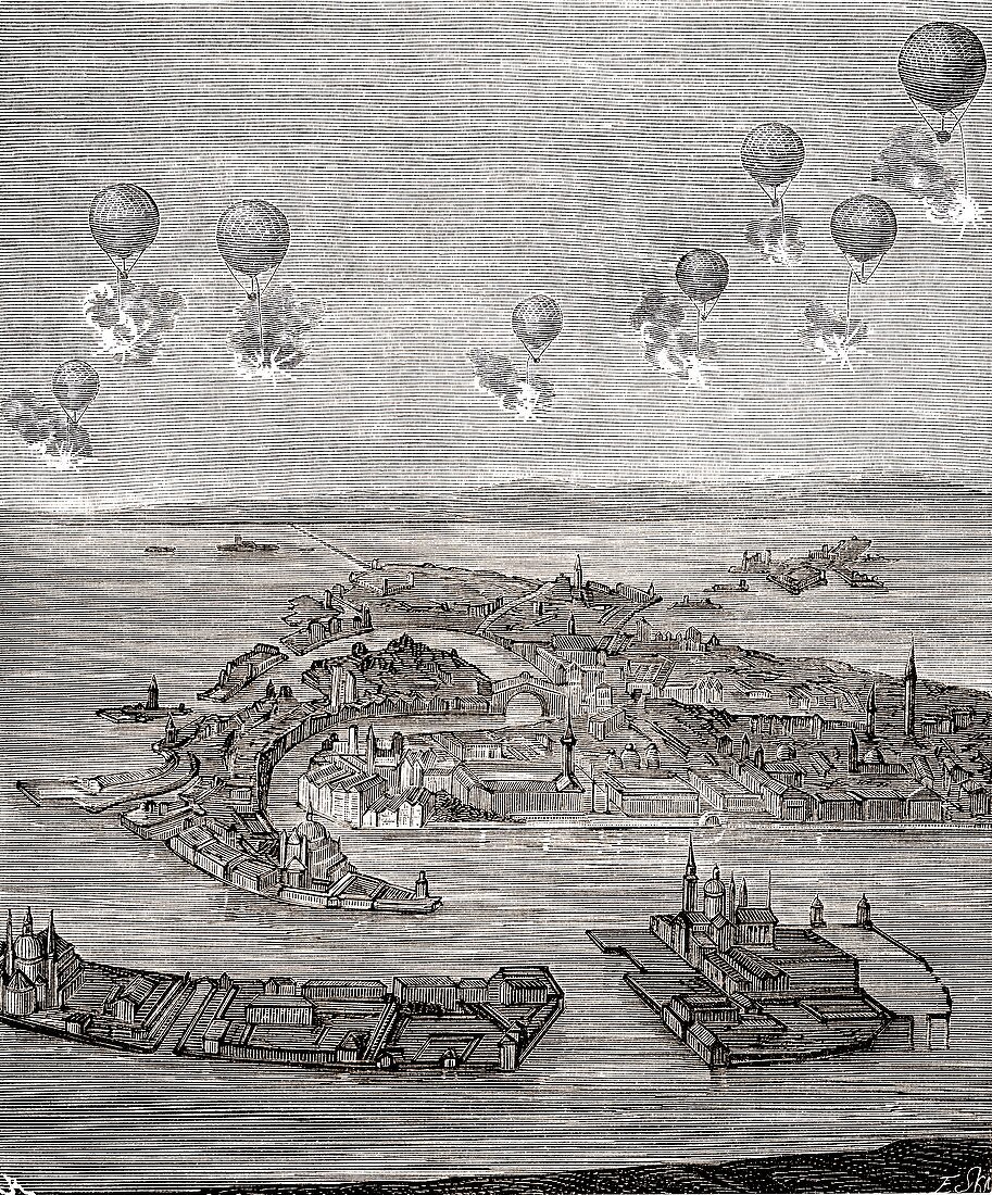 Air Raid on Venice 1849