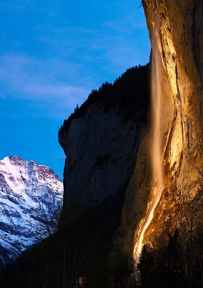 Lauterbrunnen valley at dawn,Switzerland