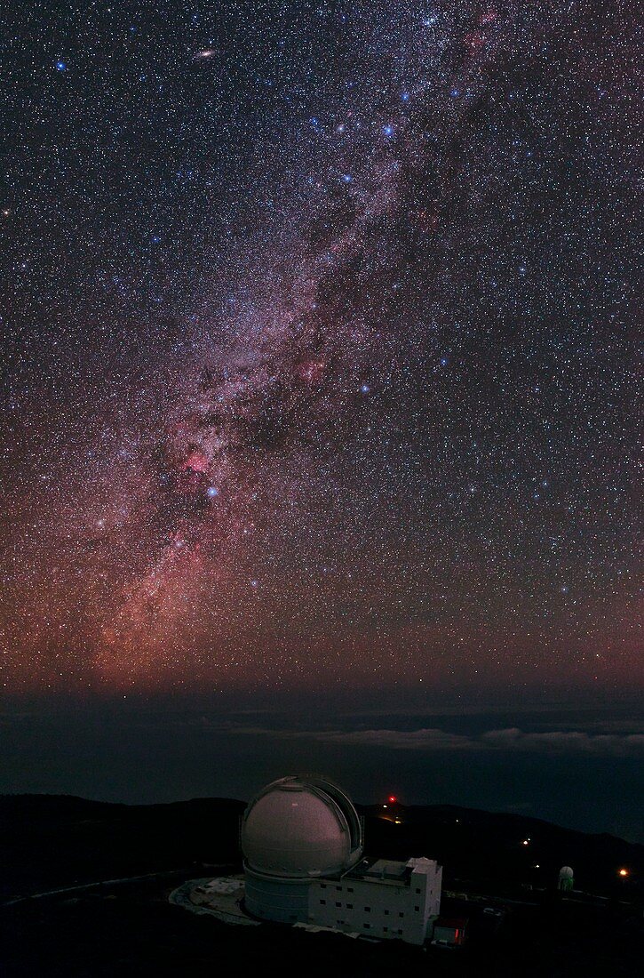 Milky Way over William Herschel Telescope