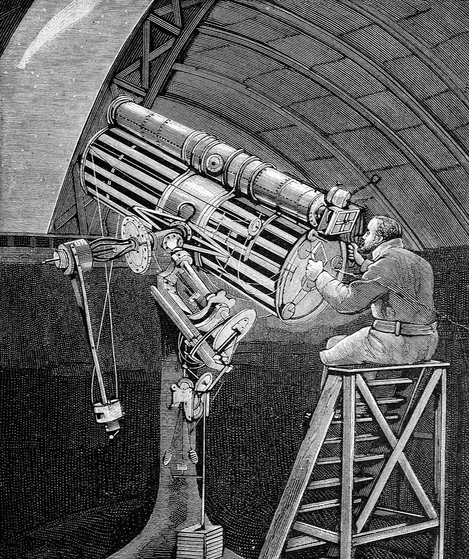 Draper observing the Great Comet of 1881
