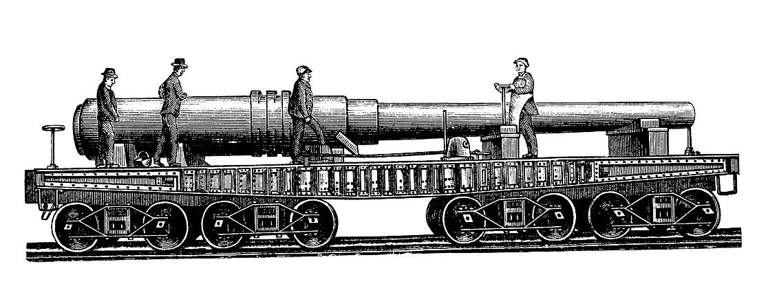 Large gun carriage,1880s