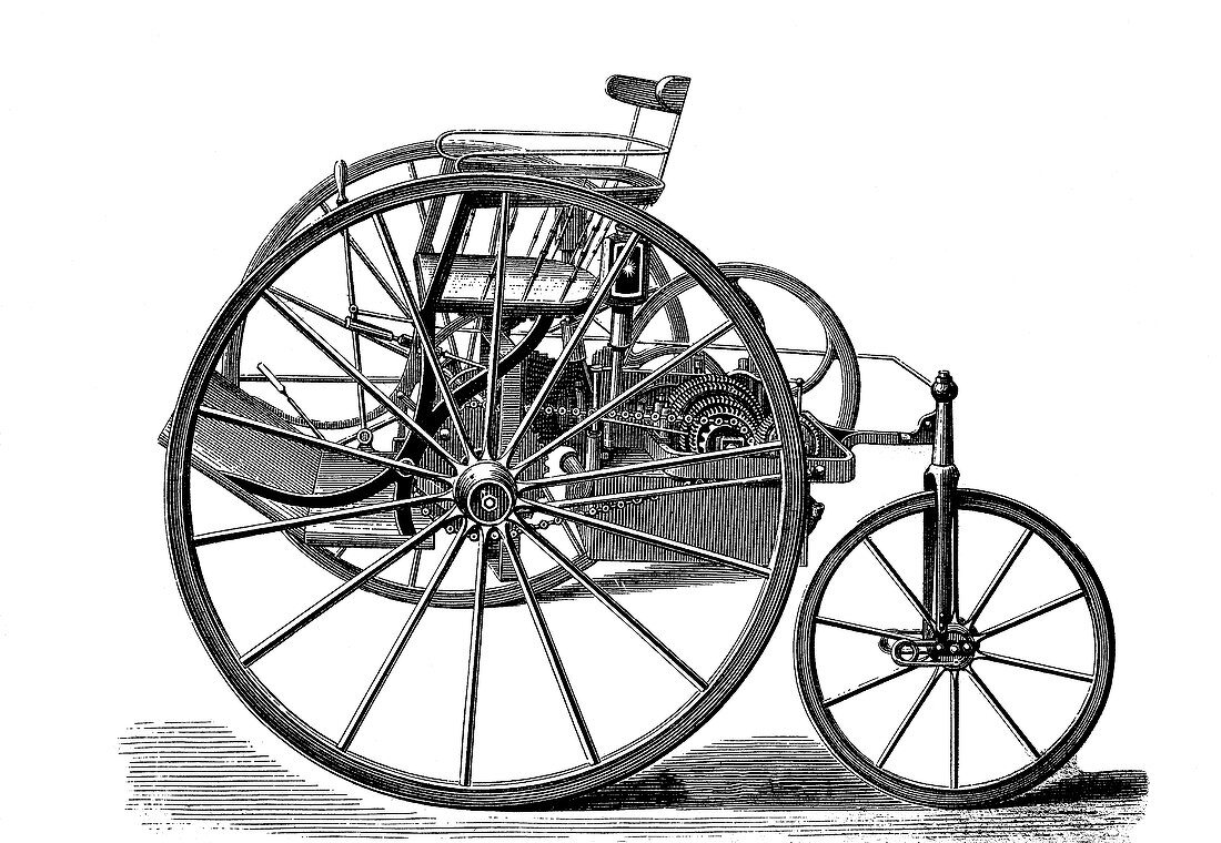 Early electric tricycle,1881